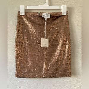 Hayden Bronze Sequin Mini Skirt